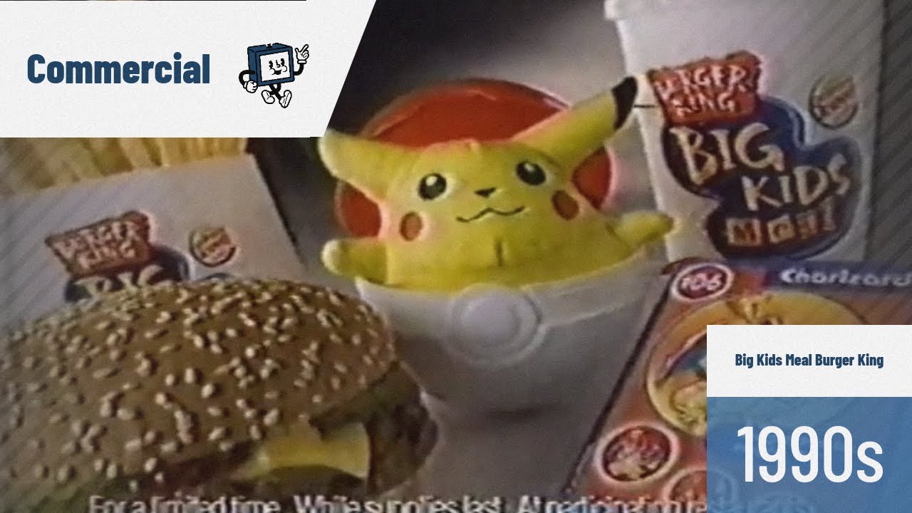 Big Kids Meal Burger King 90s commercial